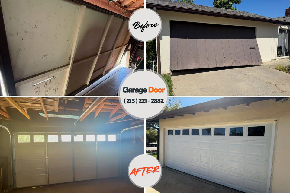 Before and after: garage door repair Kaibab Estates West, AZ